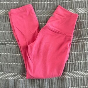 Lululemon Wunder Train 21 inch Leggings Pink Guava